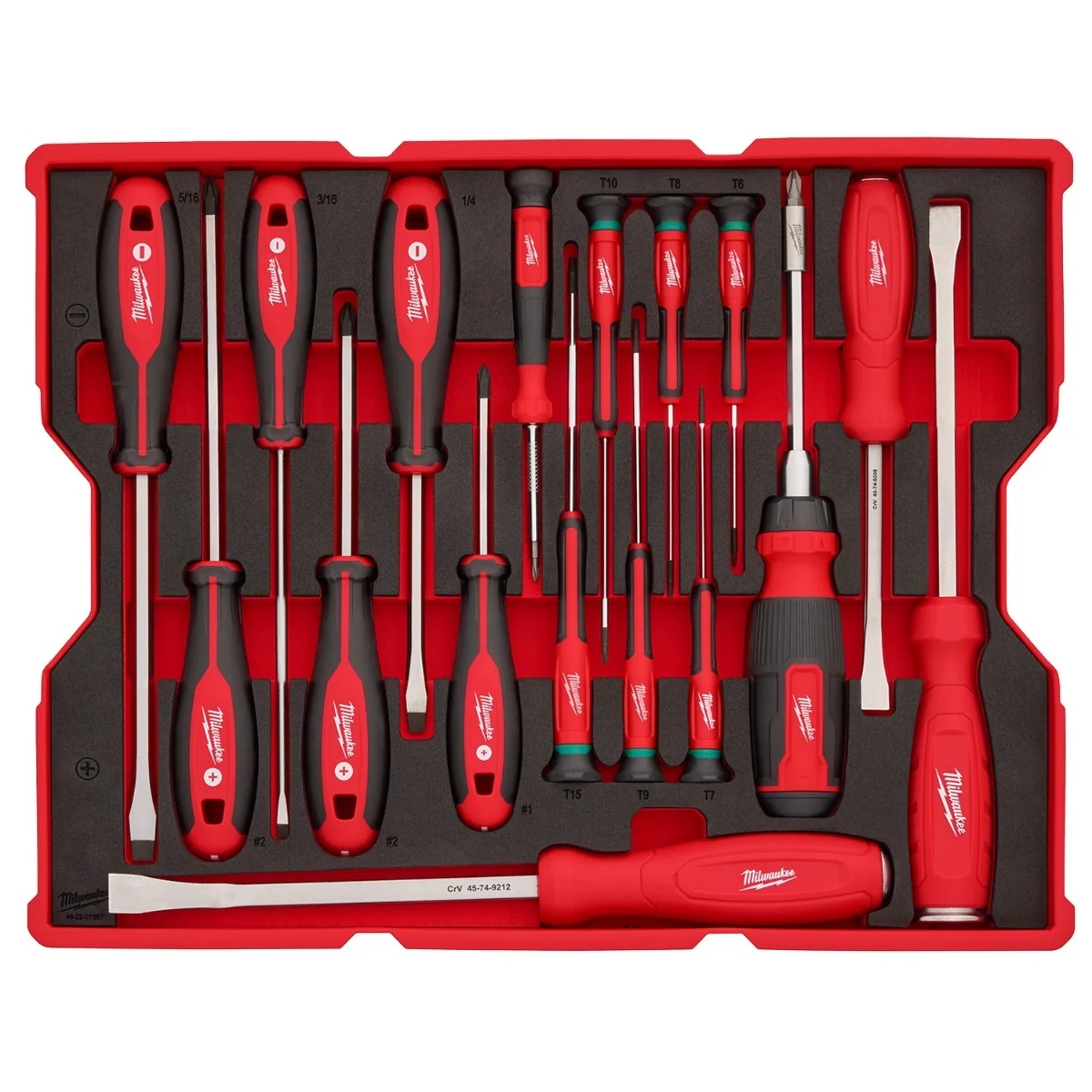 Milwaukee 48-22-0158 17-Piece Screwdriver & Pry Bar Set with Tray for PACKOUT Drawers - Image 2