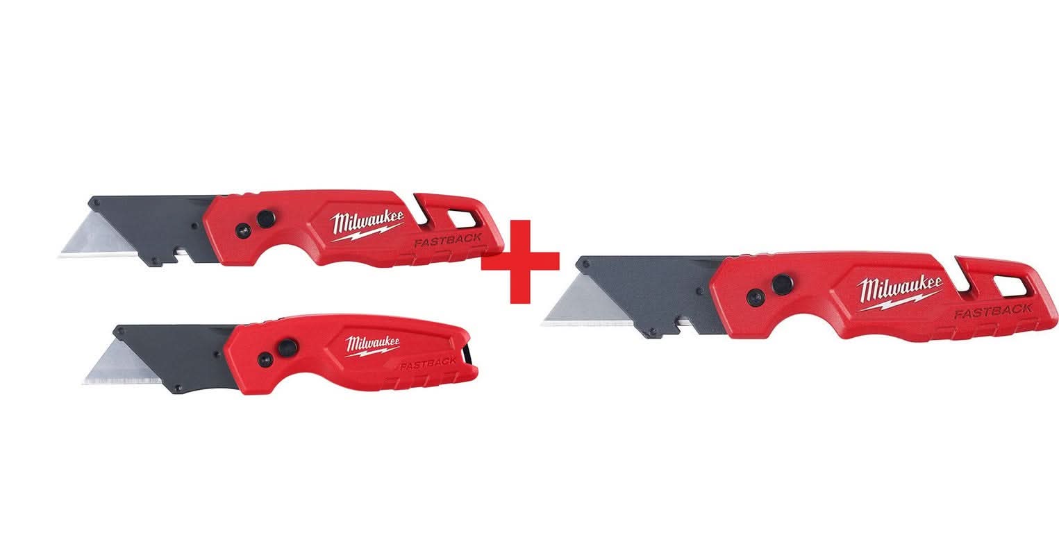 Milwaukee Fastback Folding Utility Knife Set and Fastback Folding Utility Knife - Image 3