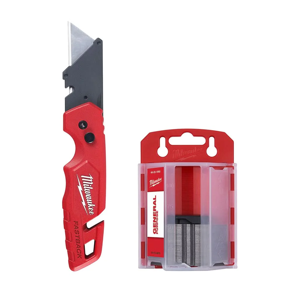 Milwaukee 48-22-1504 Fastback Folding Utility Knife And Blades Set - Image 1