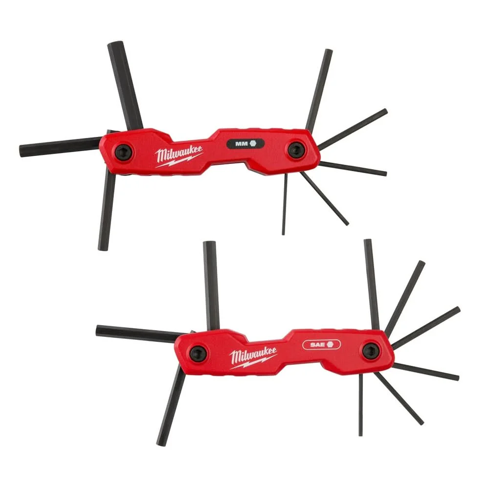 Milwaukee 48-22-2183 17-Key Folding Hex Key Sets – SAE/Metric