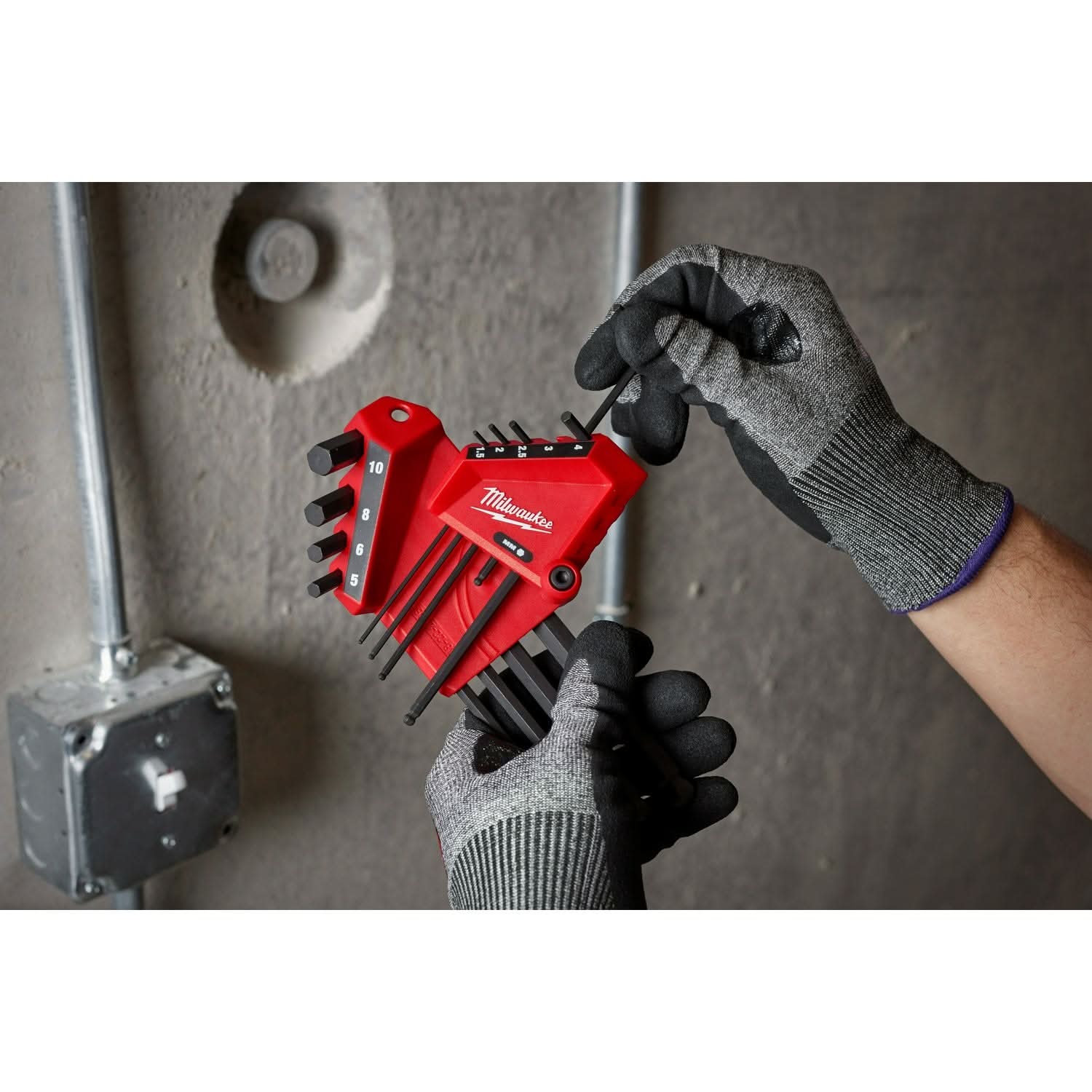 Milwaukee 48-22-2186 9-Key Ball End L-Key Set - Metric - Image 3