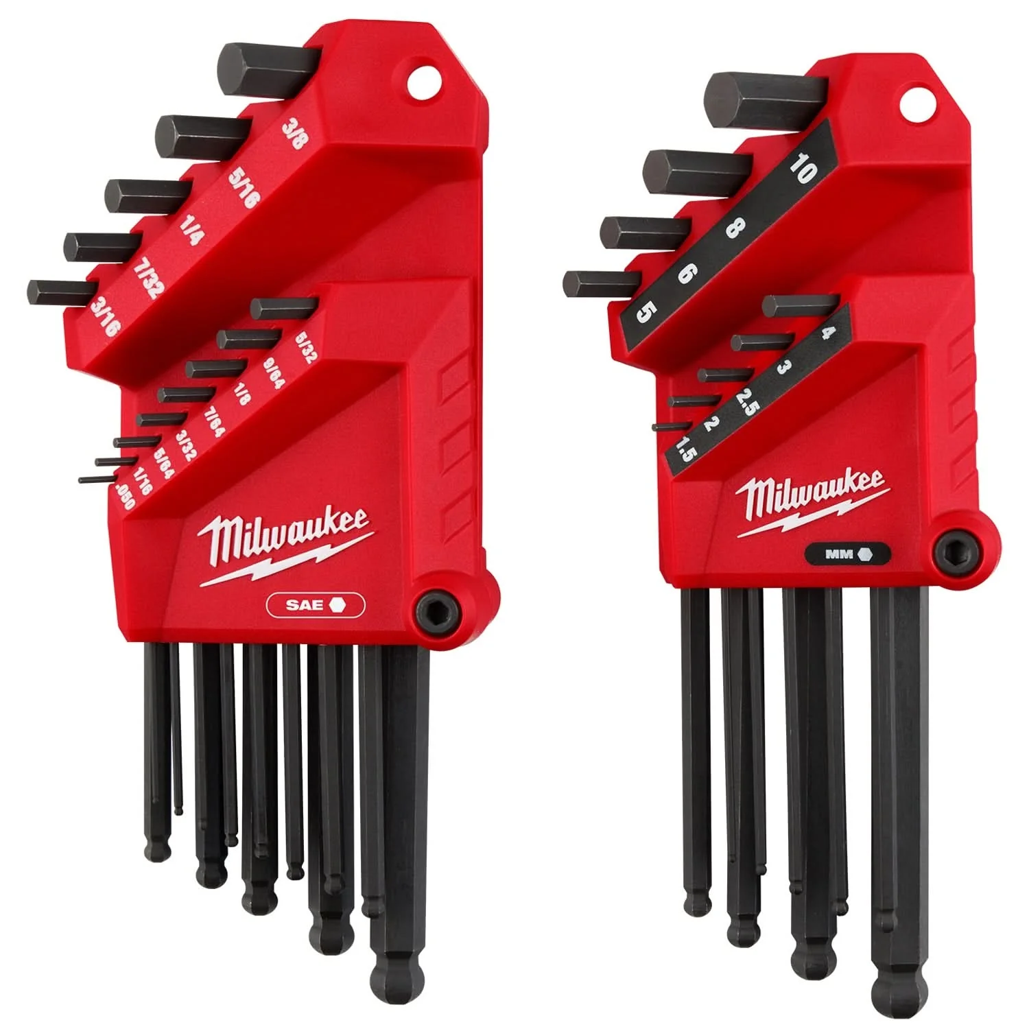Milwaukee 48-22-2187 22-Key Ball End L-Key Set – SAE/Metric