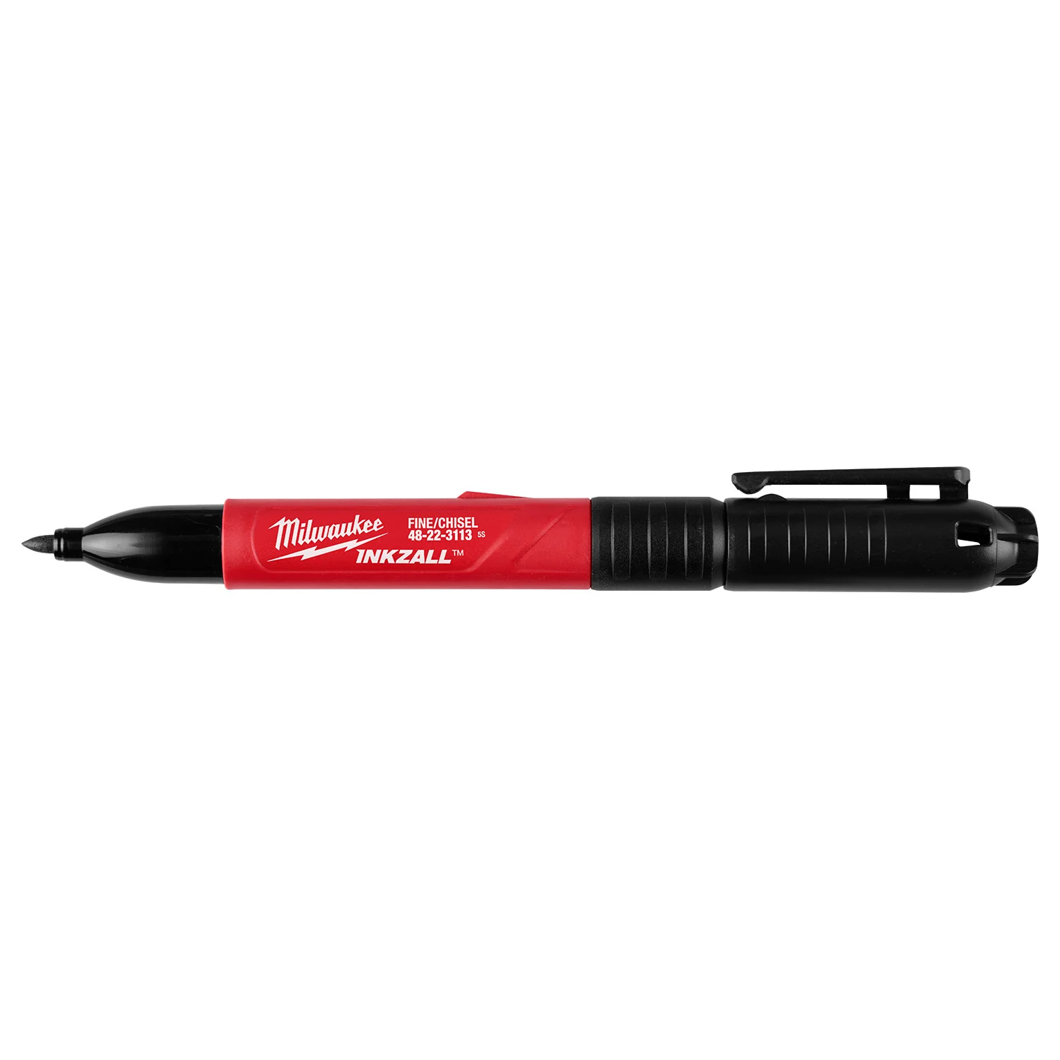 Milwaukee 48-22-3113 INKZALL Double-Sided Black Fine Point & Chisel Tip Jobsite Marker - Image 3