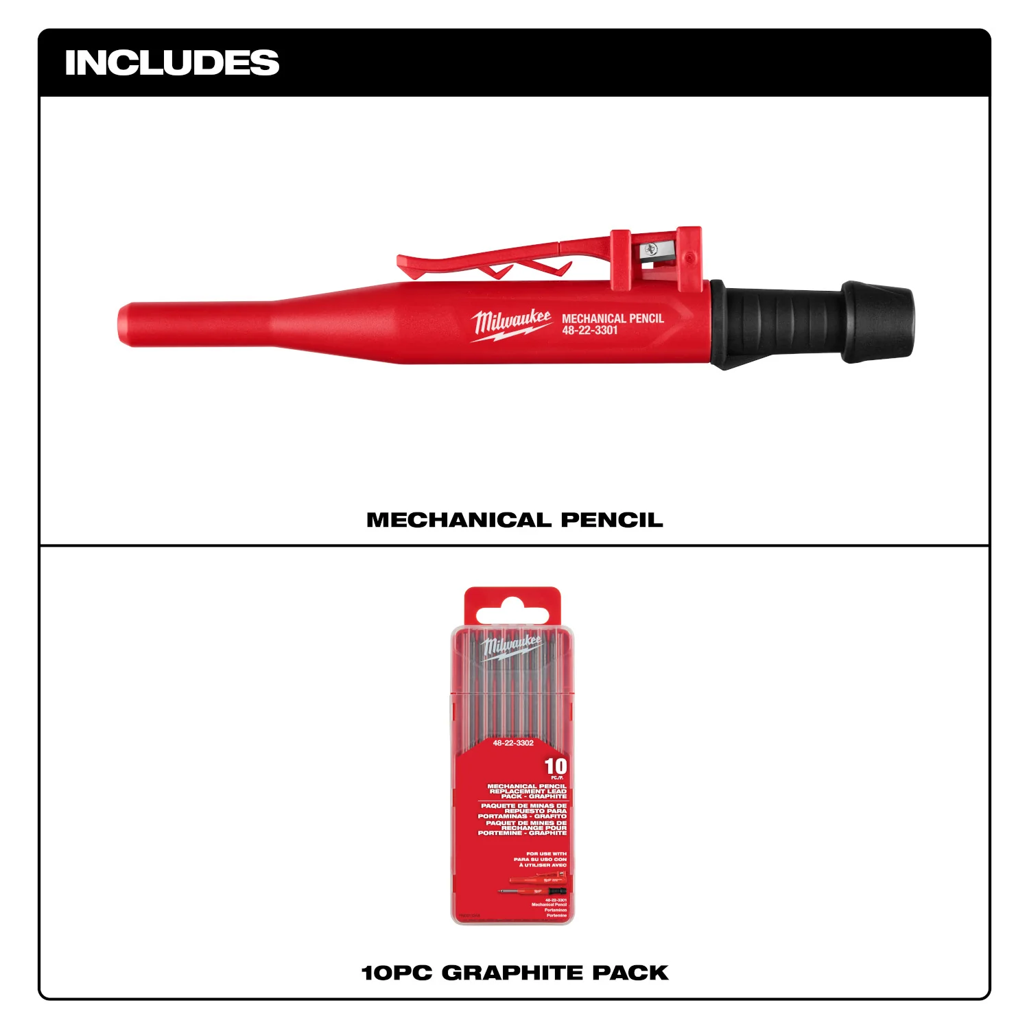 Milwaukee 48-22-3301 Mechanical Pencil With 10-Pc. Graphite Lead Pack - Image 3