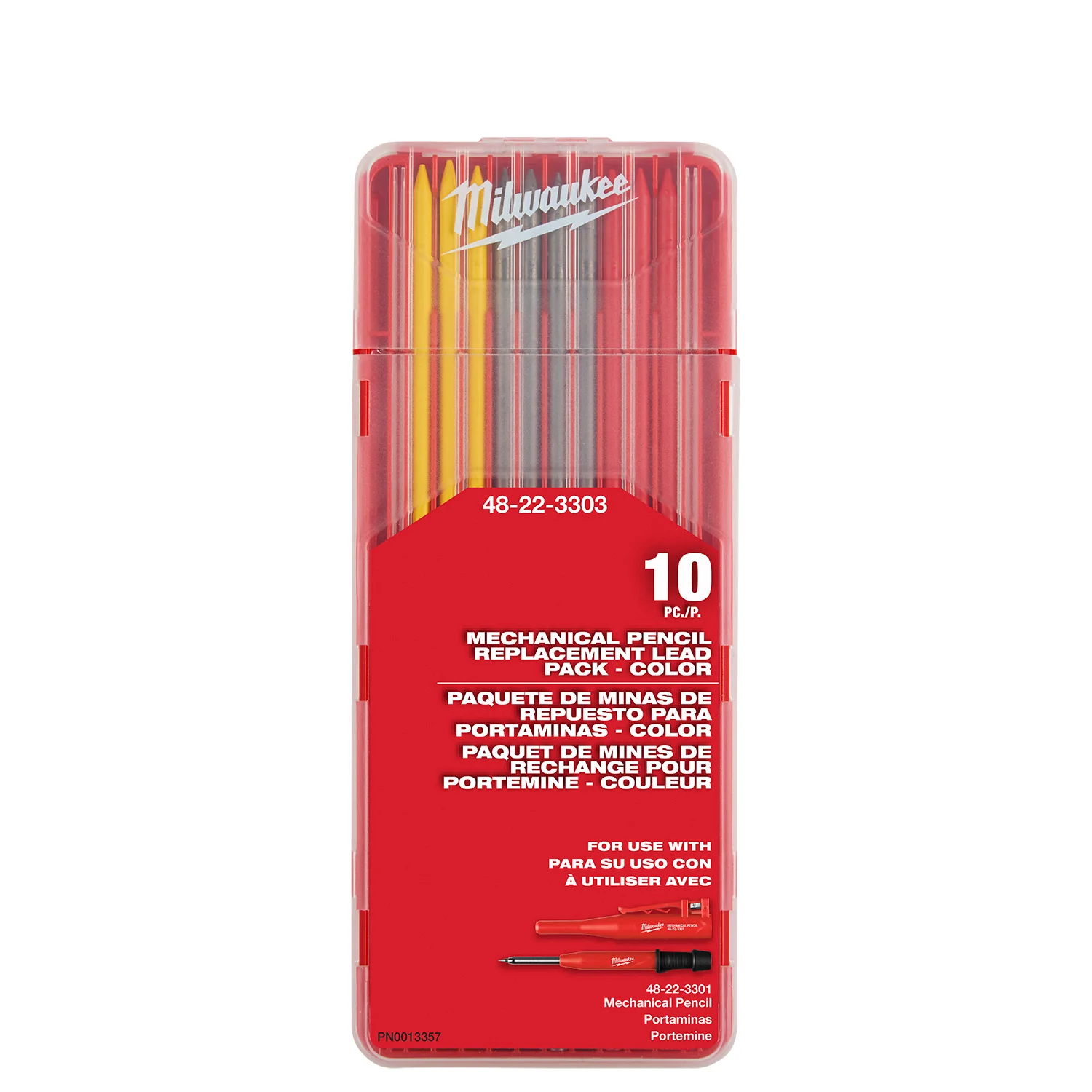 Milwaukee 48-22-3303 Replacement Mechanical Pencil Color Lead, 10-Piece - Image 1
