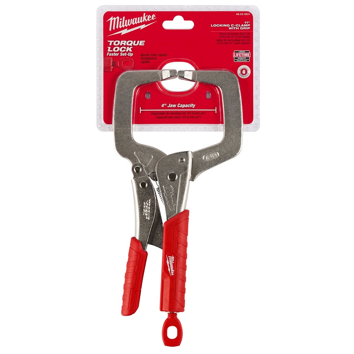 Milwaukee 48-22-3631 TORQUE LOCK 11-in. Locking C-Clamp with Grip - Image 2