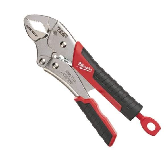 Milwaukee 48-22-3707 7" Gripped Curved Jaw Locking Pliers with MAXBITE - Image 1