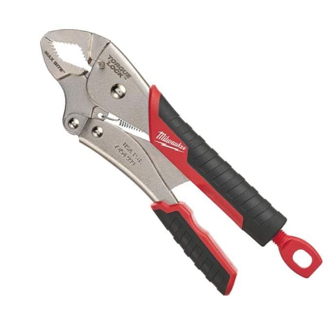 Milwaukee 48-22-3710 10" Gripped Curved Jaw Locking Pliers with MAXBITE - Image 1