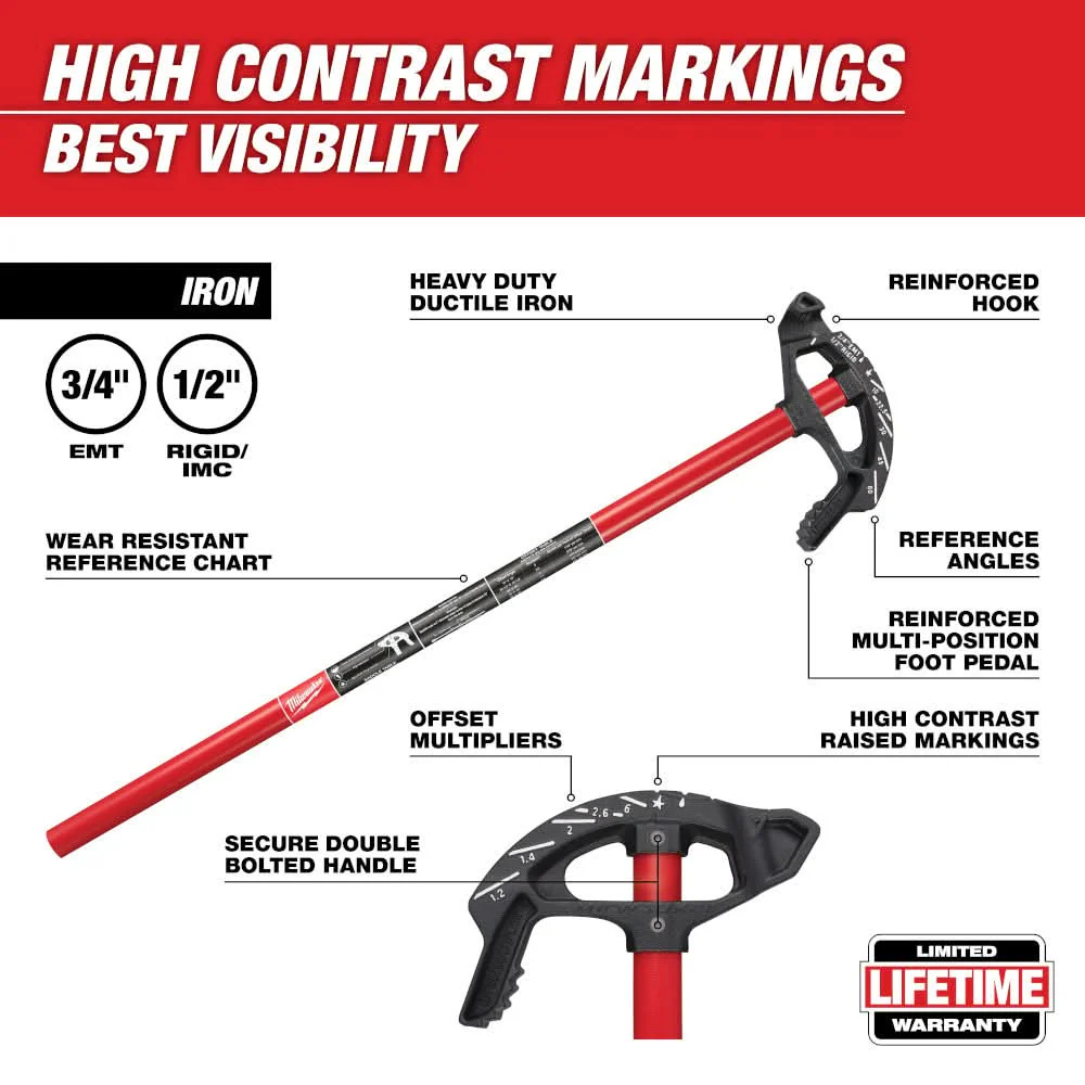 Milwaukee 48-22-4081 3/4" Iron Conduit Bender (PROMO) - Image 2