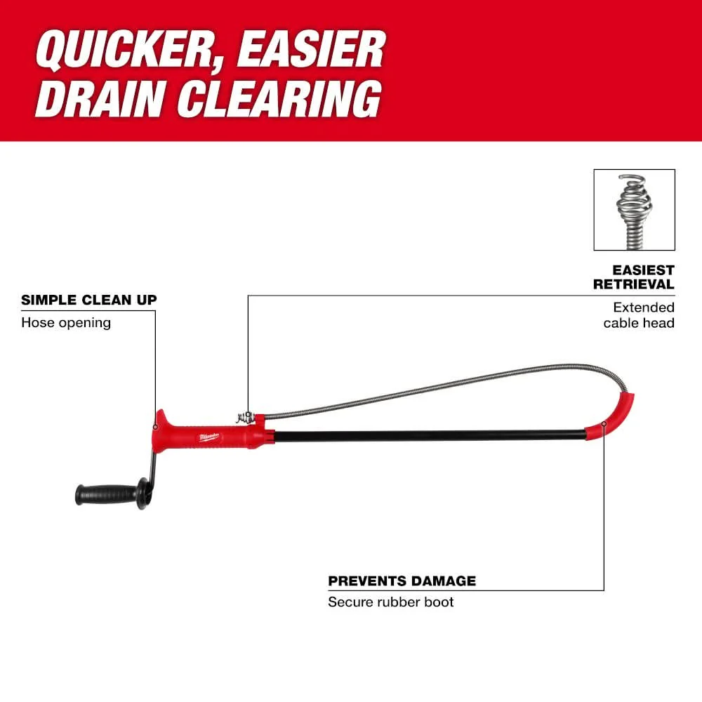 Milwaukee 48-22-5765 3' Toilet Auger - Image 2