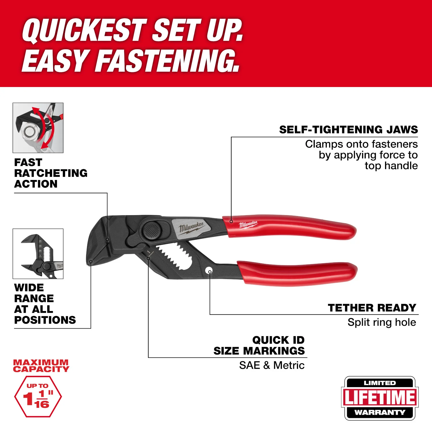 Milwaukee 48-22-6905 5-in. Pliers Wrench - Image 2