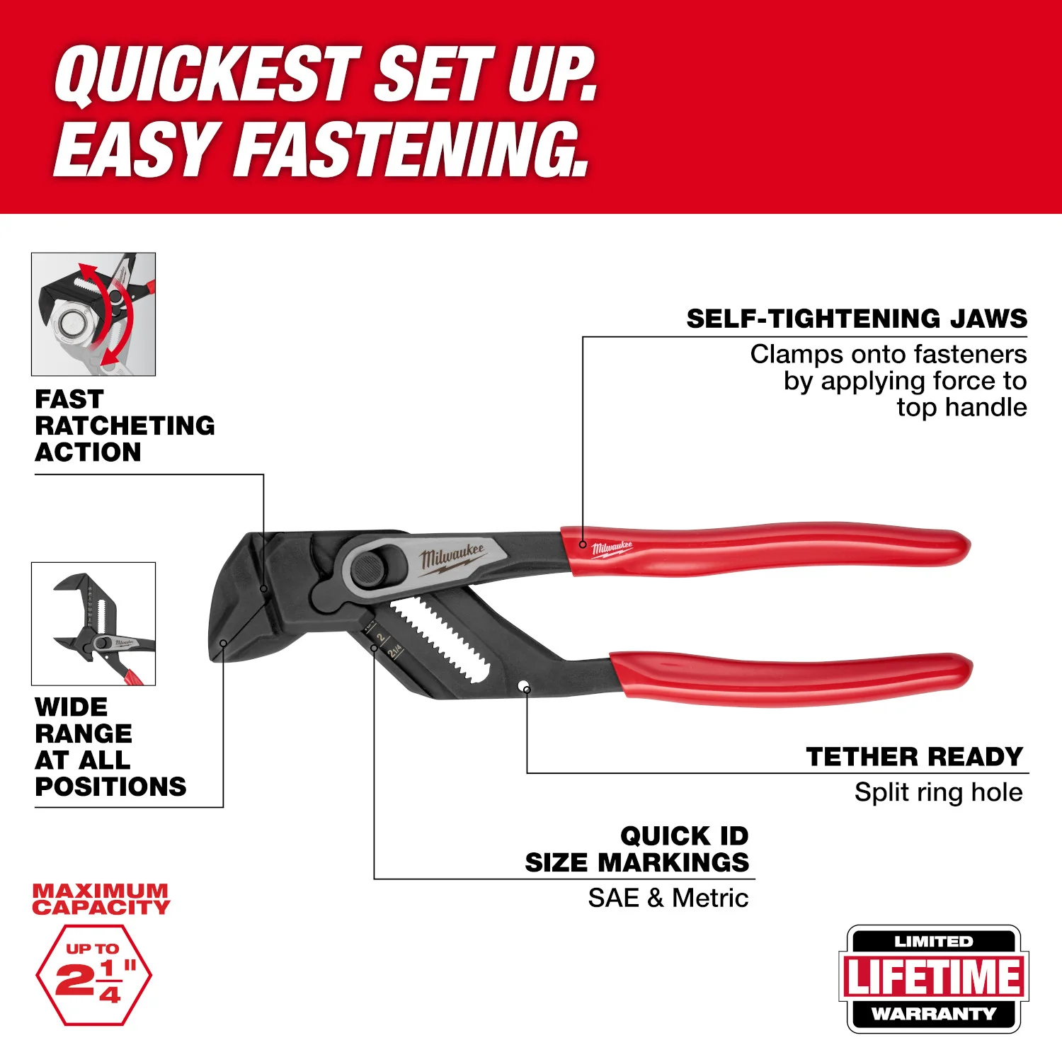 Milwaukee 48-22-6910 10-in. Pliers Wrench - Image 2