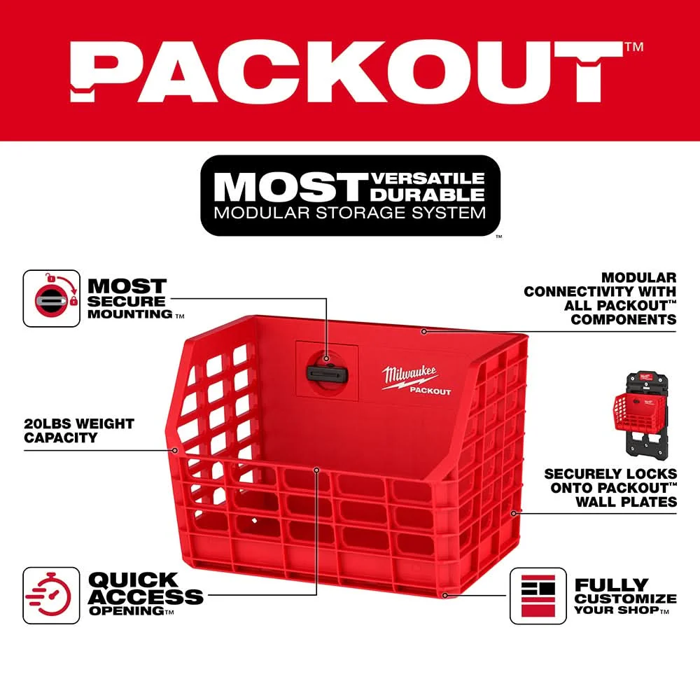 Milwaukee 48-22-8342 PACKOUT Compact Wall Basket (PROMO) - Image 2
