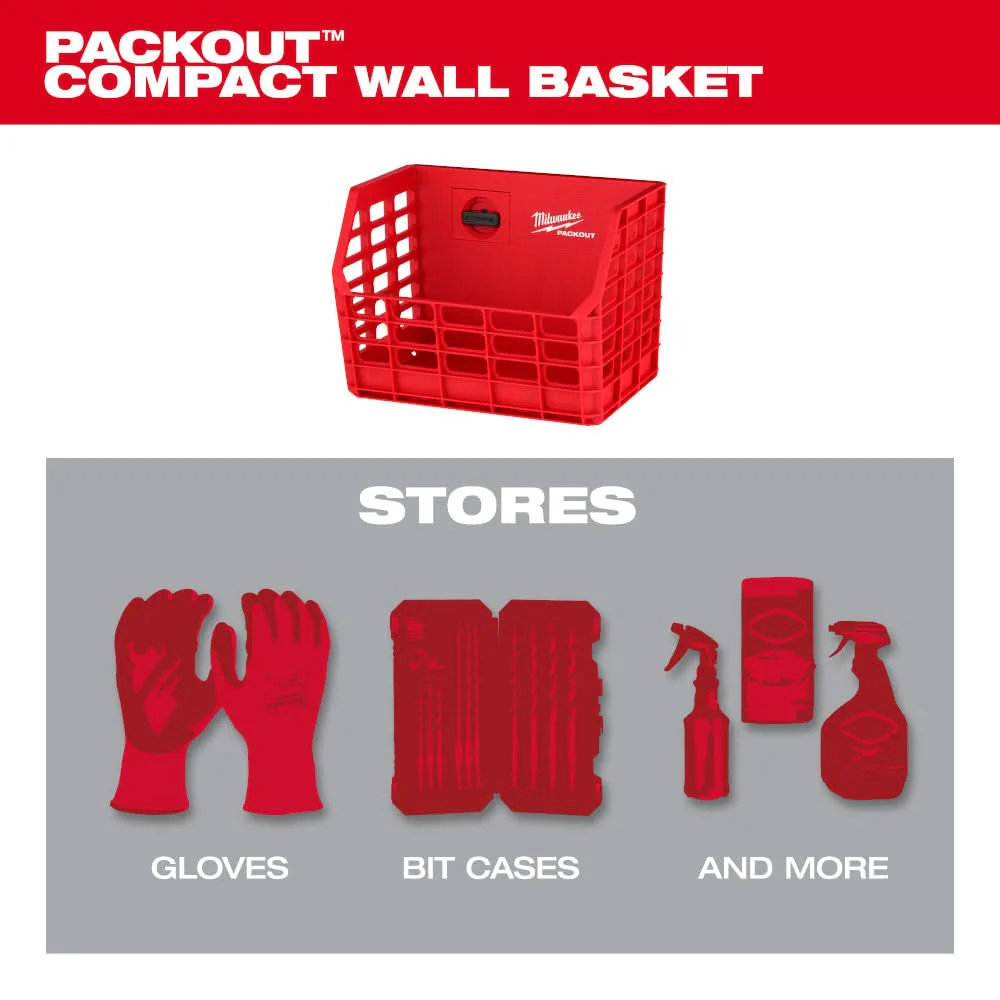 Milwaukee 48-22-8342 PACKOUT Compact Wall Basket (PROMO) - Image 3