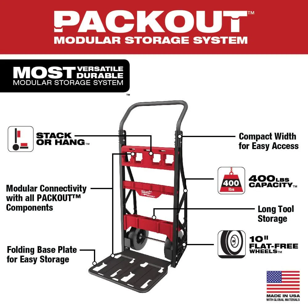 Milwaukee 48-22-8415 PACKOUT 2-Wheel Cart - Image 2