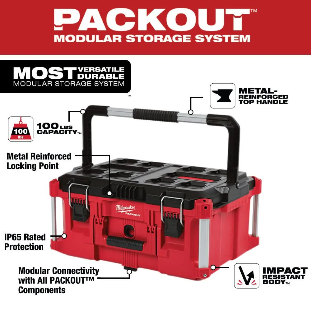 Milwaukee 48-22-8425 PACKOUT Large Tool Box (Promo) - Image 2