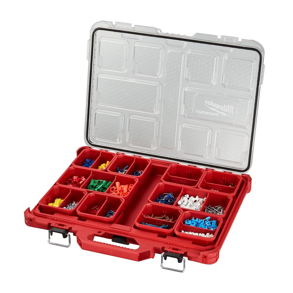 Milwaukee 48-22-8444 PACKOUT 4-Drawer Tool Box + 48-22-8431 PACKOUT Low-Profile Organizer - Image 3