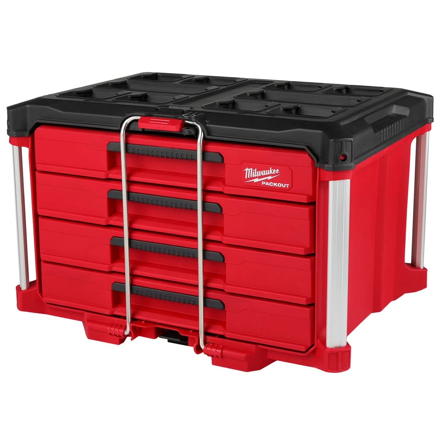 Milwaukee 48-22-8444 PACKOUT 4-Drawer Tool Box + 48-22-8431 PACKOUT Low-Profile Organizer - Image 2