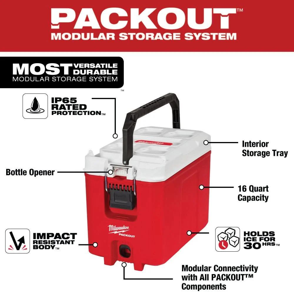 Milwaukee 48-22-8460 PACKOUT 16-Quart Compact Cooler - Image 2