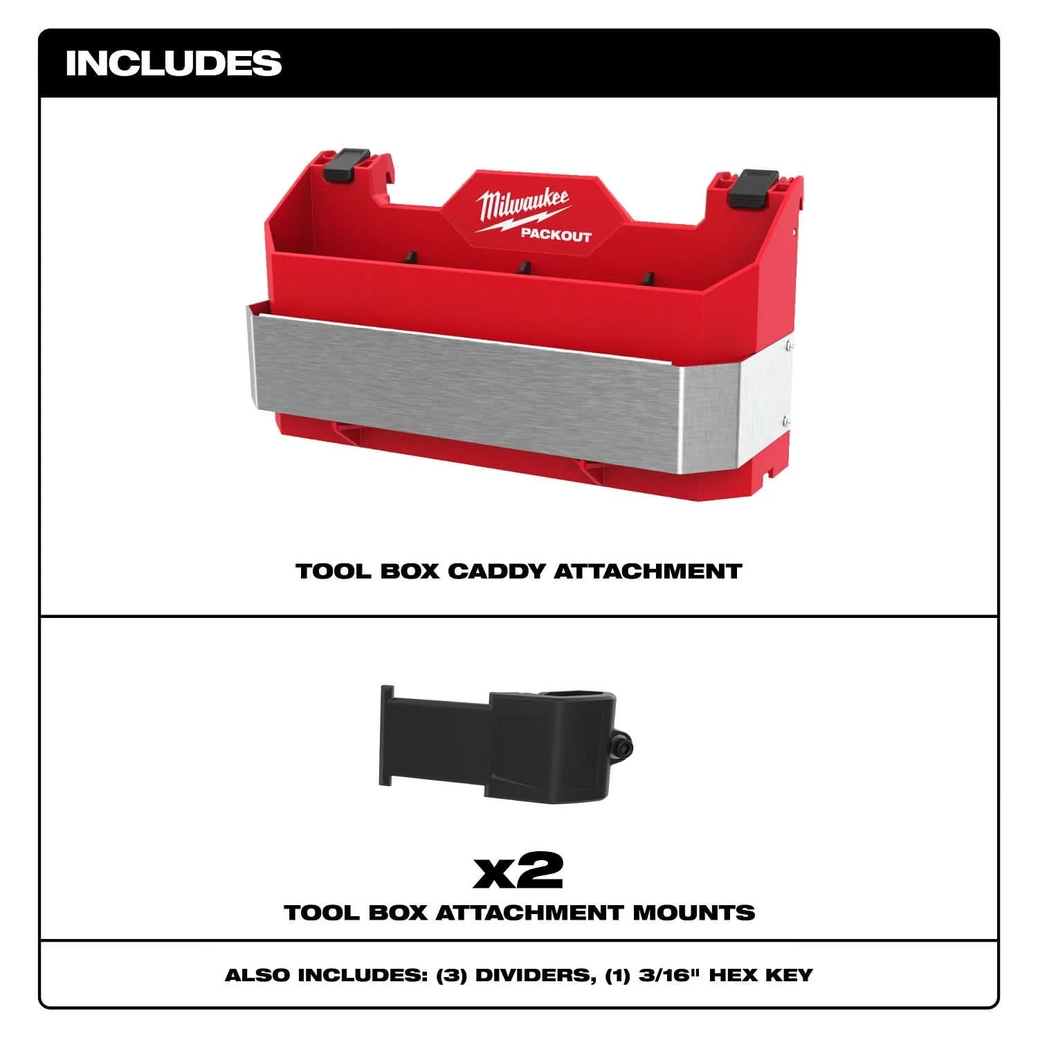 Milwaukee 48-22-8602 PACKOUT Tool Box Caddy Attachment - Image 2