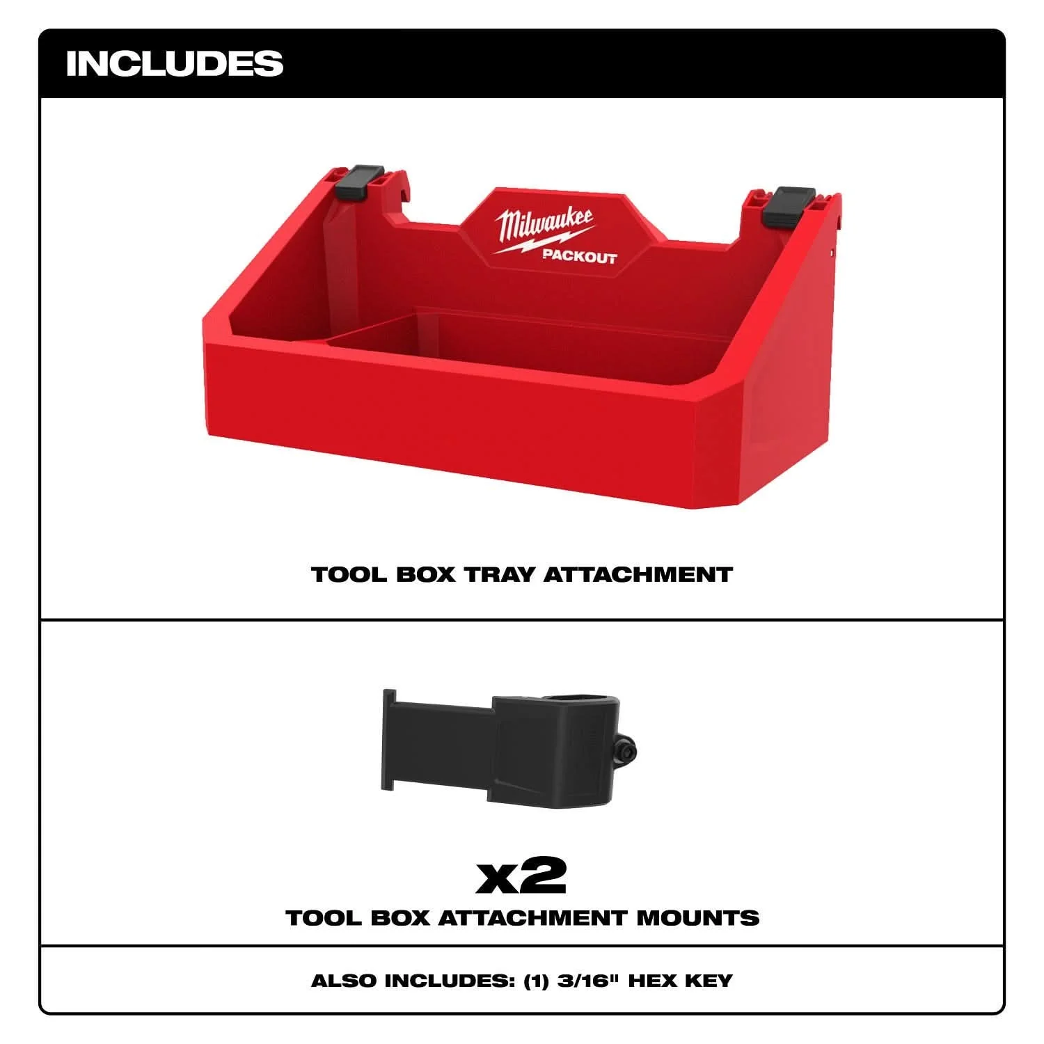 Milwaukee 48-22-8605 PACKOUT Tool Box Tray Attachment - Image 2