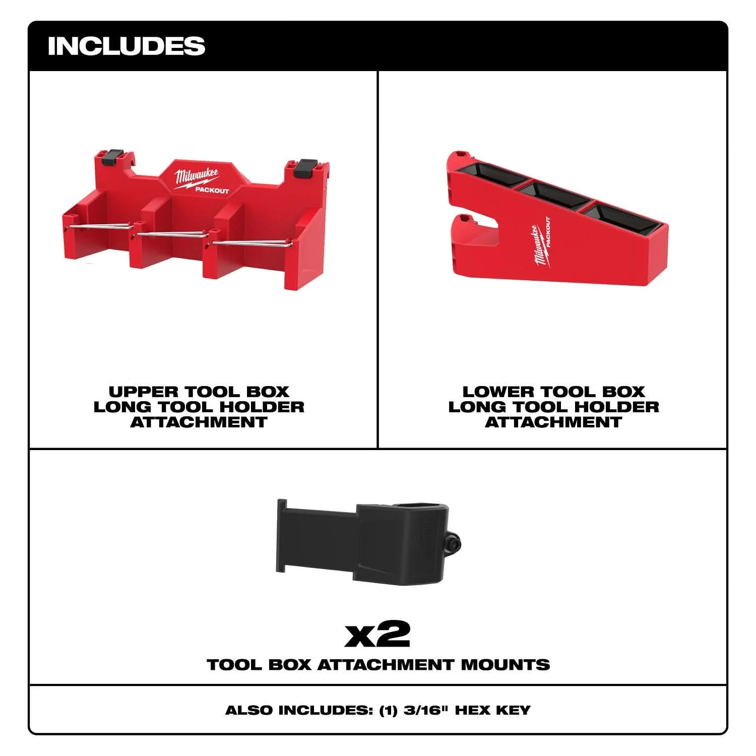 Milwaukee 48-22-8607 PACKOUT Tool Box Long Tool Holder Attachment - Image 2