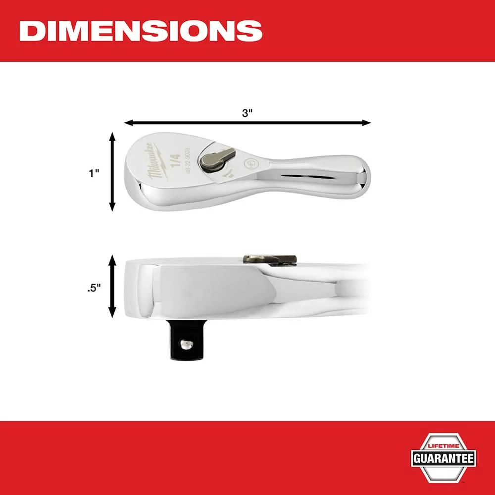 Milwaukee 48-22-9003 1/4-Inch Drive 3-Inch Ratchet - Image 3
