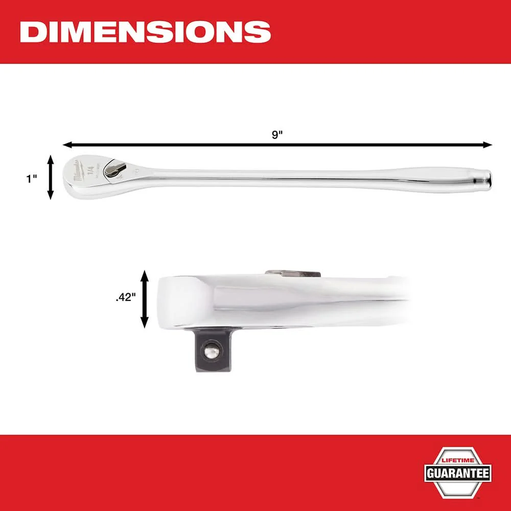 Milwaukee 48-22-9005 1/4-Inch Drive 9-Inch Ratchet - Image 3