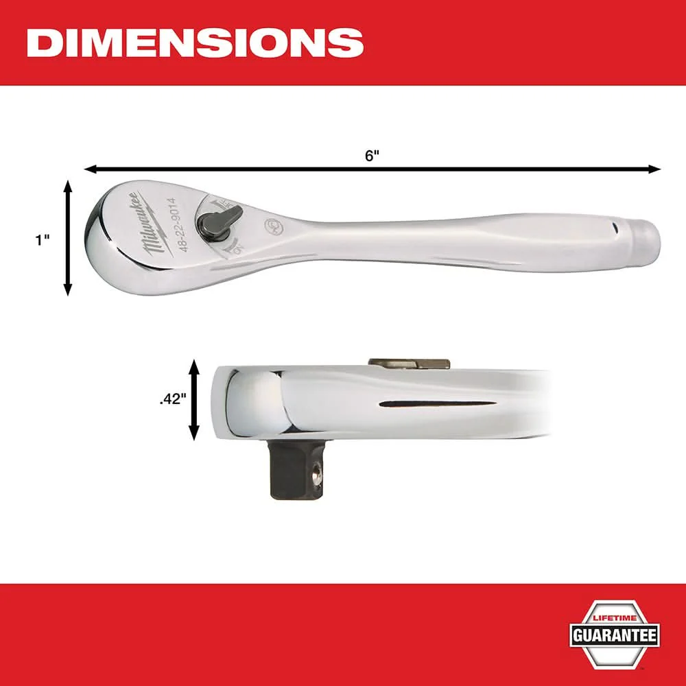 Milwaukee 48-22-9014 1/4" Drive Ratchet - Image 3