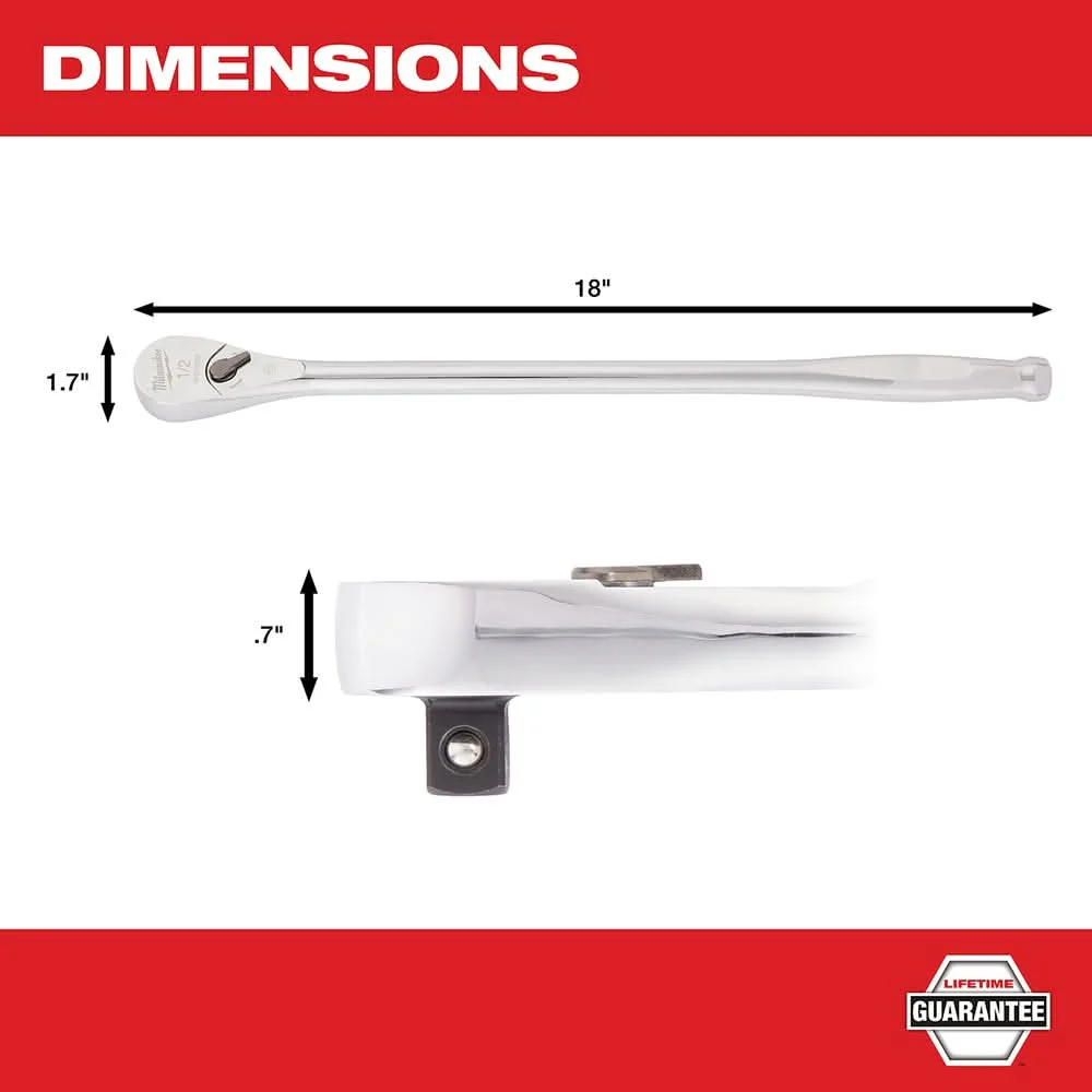 Milwaukee 48-22-9050 1/2-Inch Drive 18-Inch Ratchet - Image 3