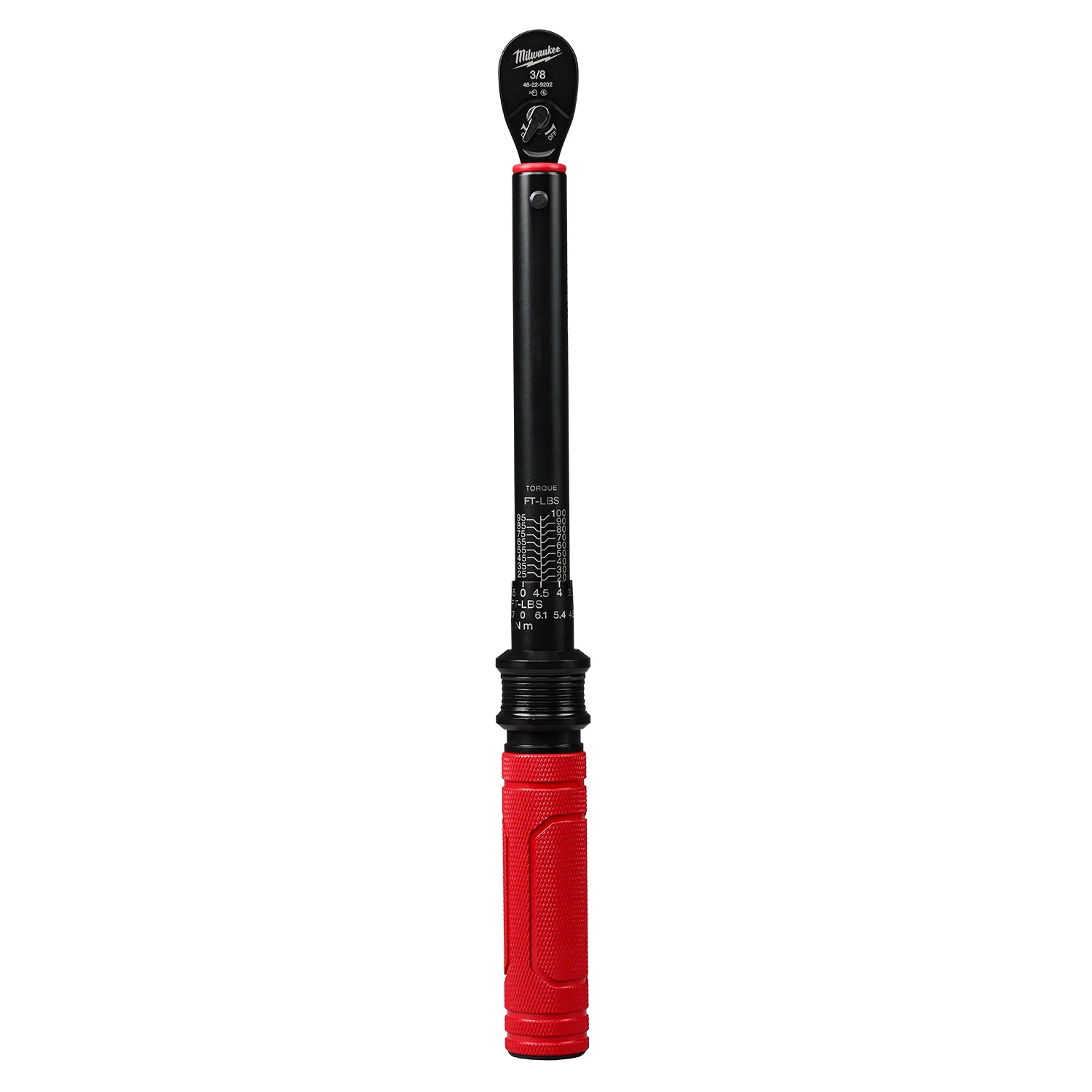 Milwaukee 48-22-9202 3/8-in. Drive Click Torque Wrench, 20-100 ft·lb