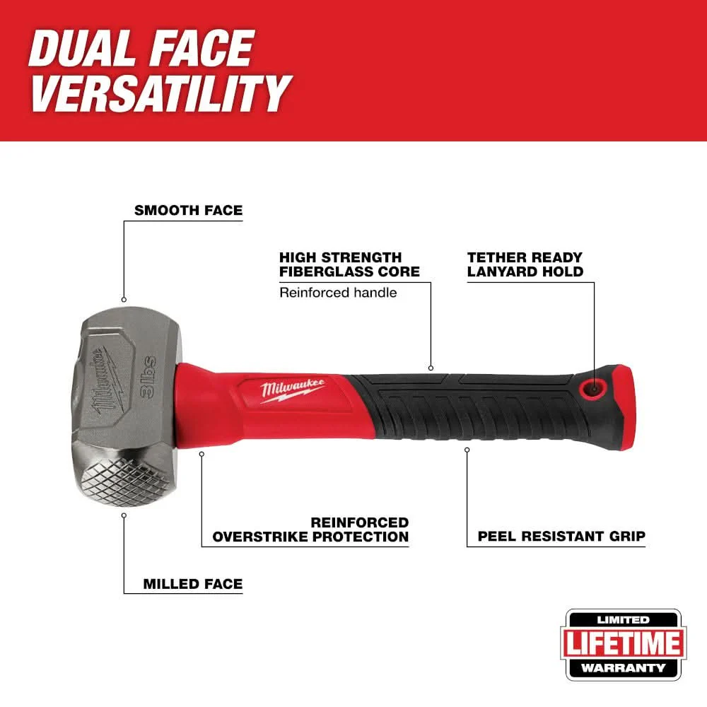 Milwaukee 48-22-9310 3Lb Fiberglass Drilling Hammer - Image 2