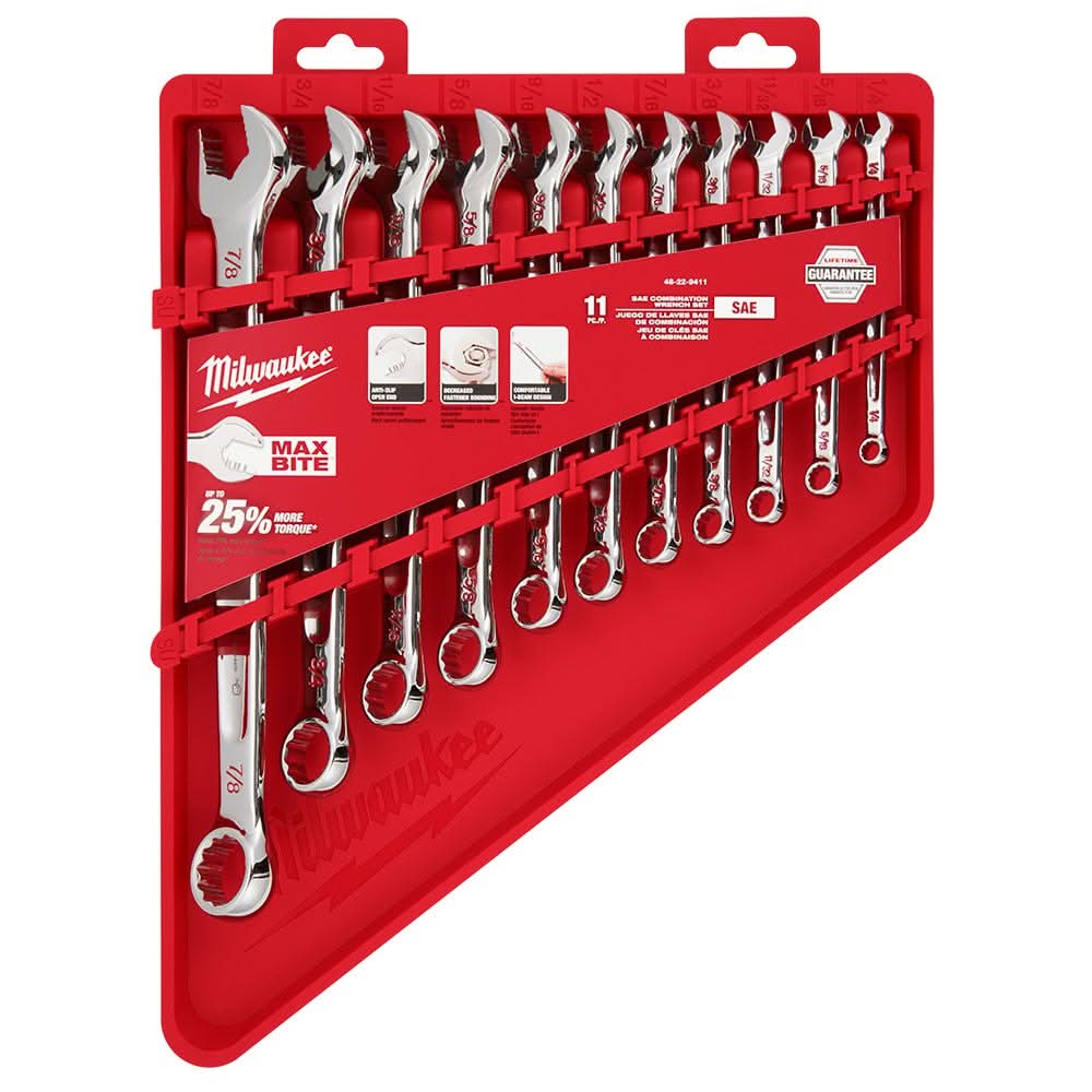 Milwaukee 48-22-9411 11pc SAE Combination Wrench Set - Image 3