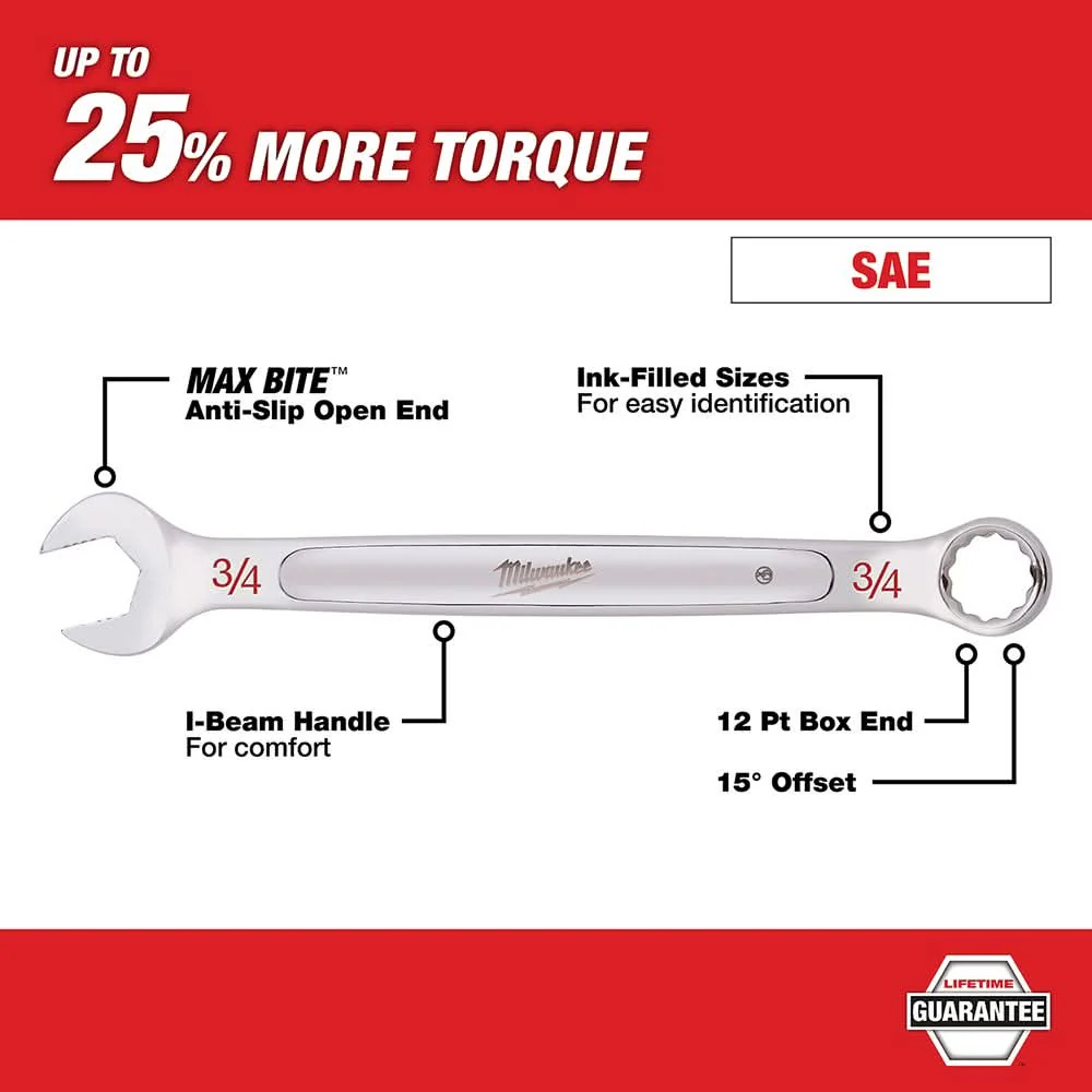 Milwaukee 48-22-9415 15-Piece  Combination Wrench Set - SAE - Image 3