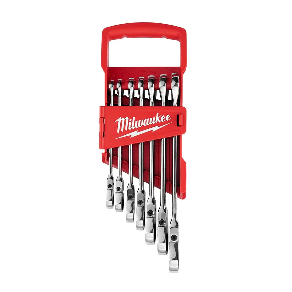 Milwaukee 48-22-9429 SAE Flex Head Combination Wrench, 7-Pieces - Image 1