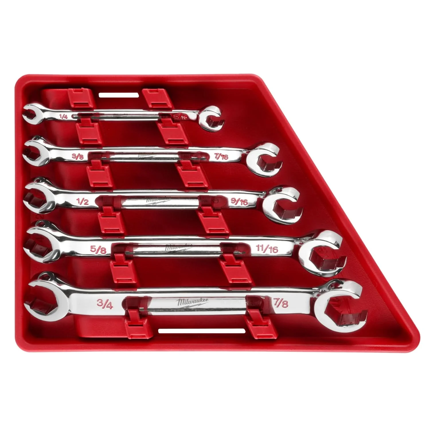 Milwaukee 48-22-9470 5pc Double End Flare Nut Wrench Set - SAE - Image 1