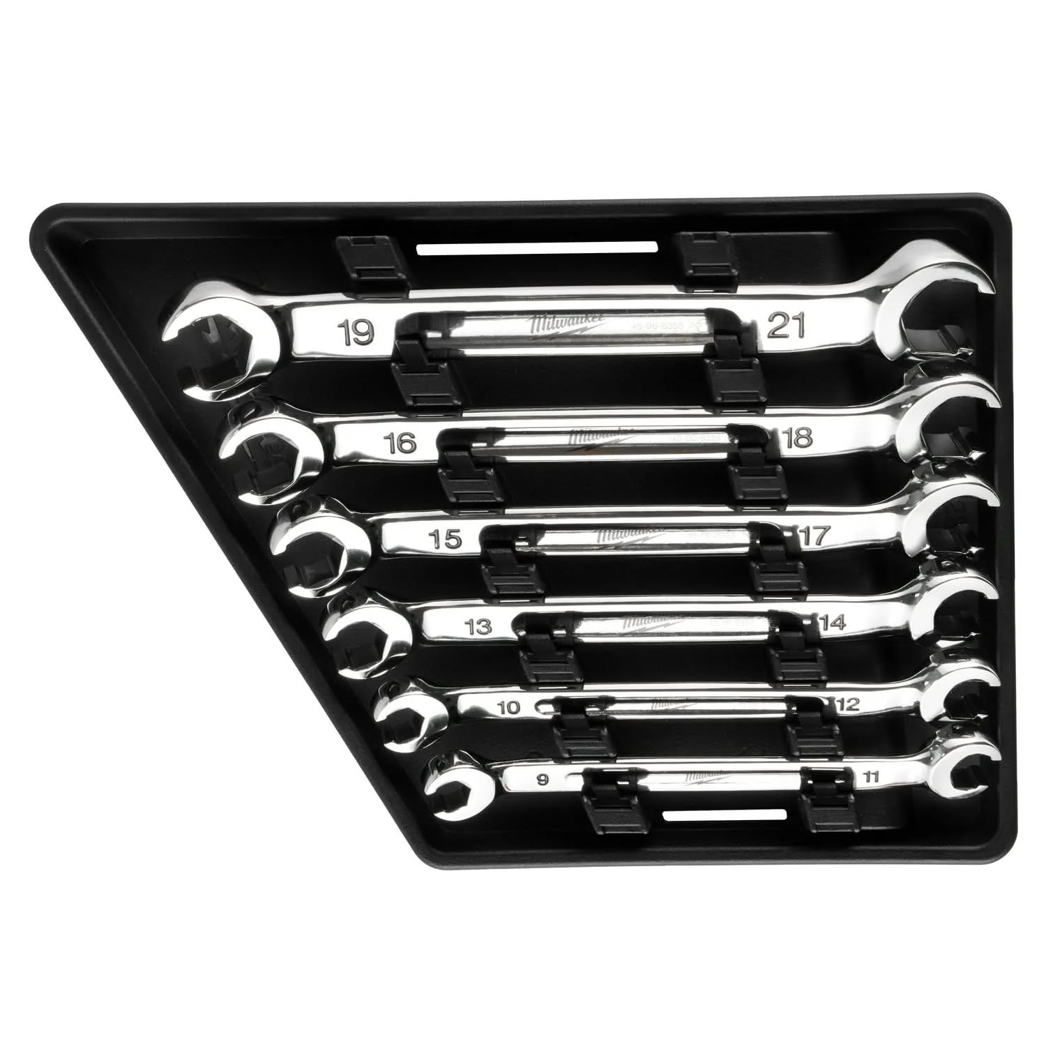 Milwaukee 48-22-9471 6pc Double End Flare Nut Wrench Set - Metric - Image 1