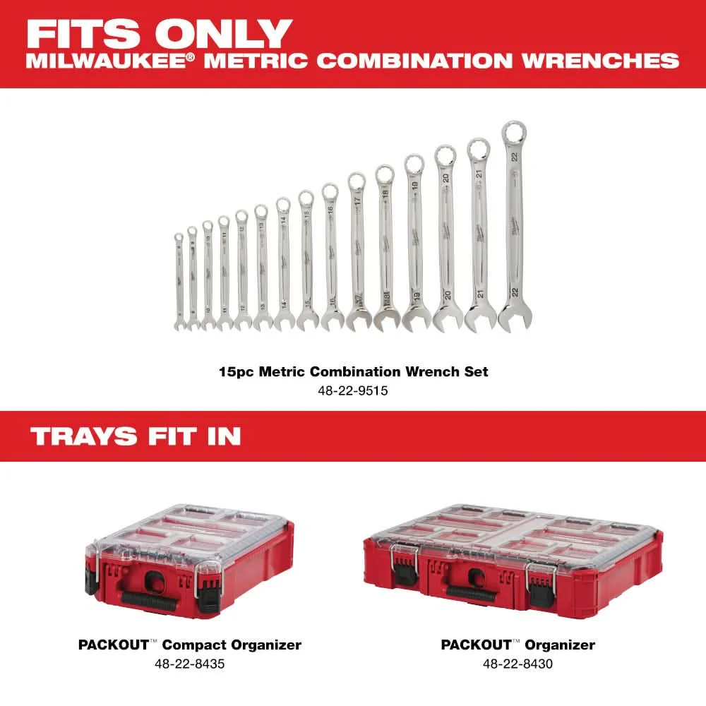 Milwaukee 48-22-9483 15pc Metric Combination Wrench Set with PACKOUT Compact Organizer - Image 3