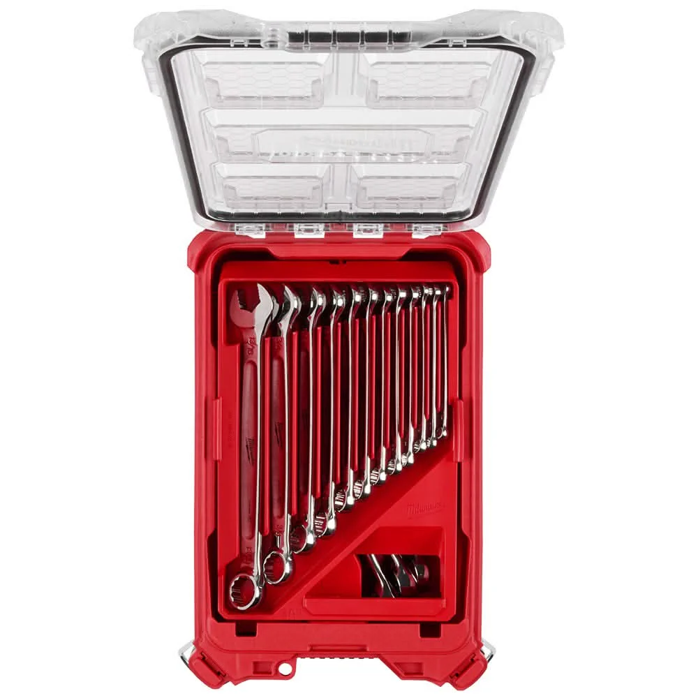Milwaukee 48-22-9484 15pc SAE Combination Wrench Set with PACKOUT Compact Organizer - Image 1
