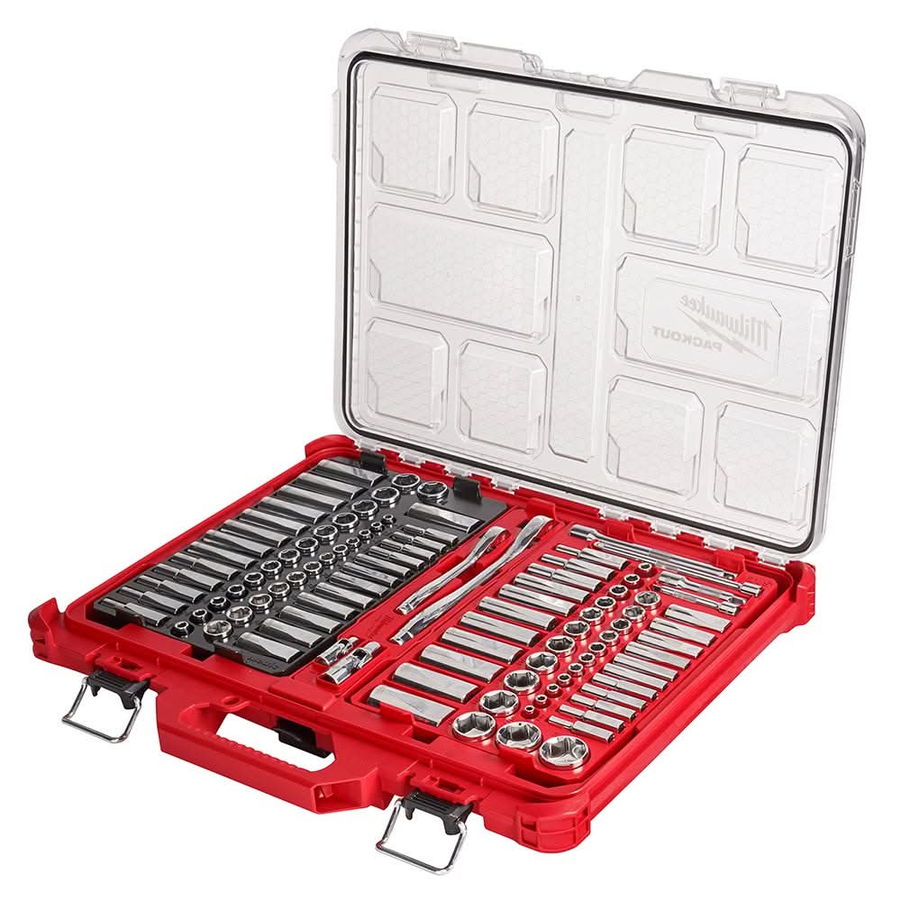 Milwaukee 48-22-9486 106-Piece 1/4" & 3/8" SAE/Metric Ratchet and Socket PACKOUT Set - Image 1