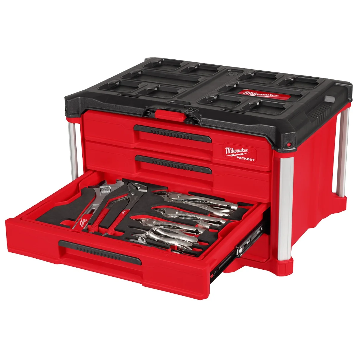 Milwaukee 48-22-9493 64-Piece Hand Tool Set with PACKOUT 4-Drawer Tool Box - Image 1