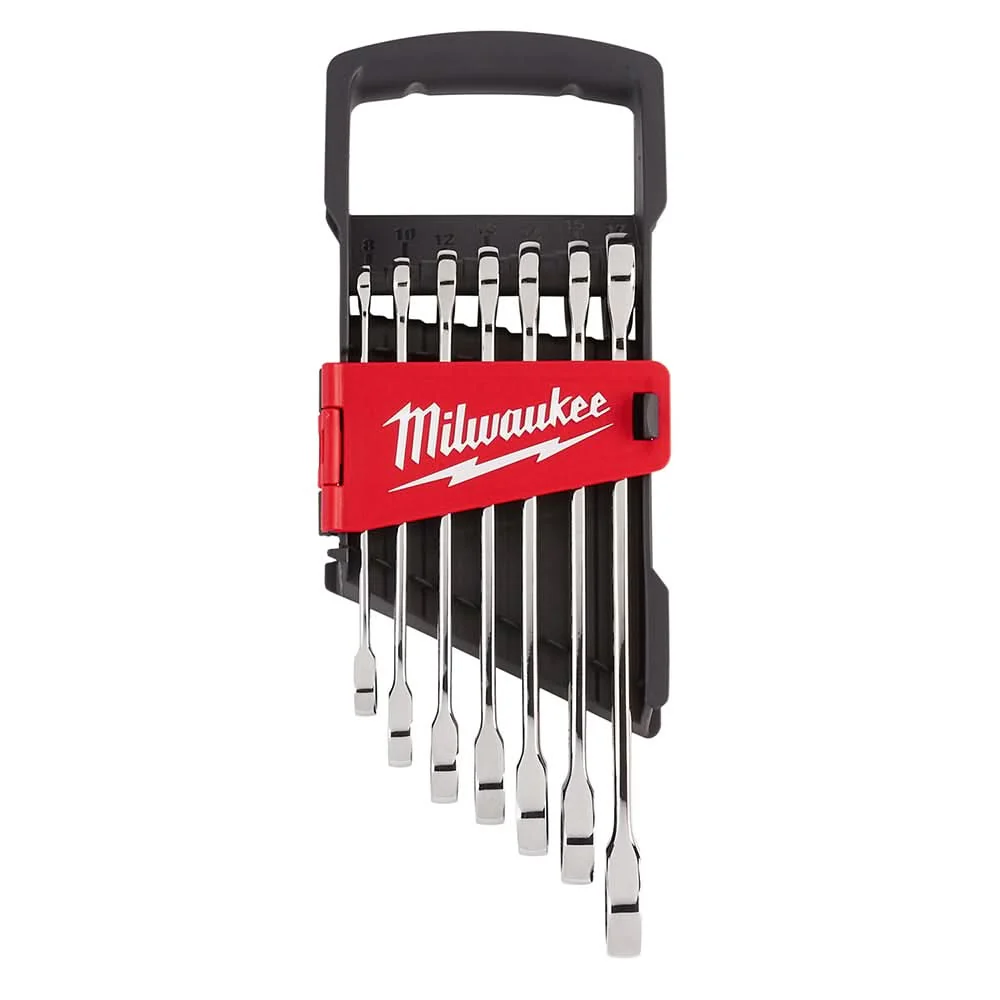 Milwaukee 48-22-9506 7-Piece Ratcheting Combination Metric Wrench Set - Image 1
