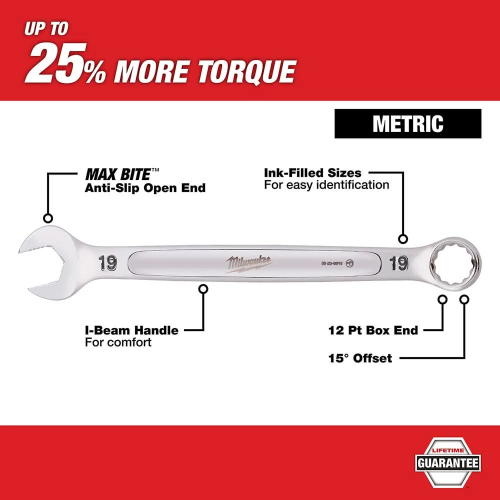 Milwaukee 48-22-9507 7-Piece Combination Wrench Set, Metric - Image 3