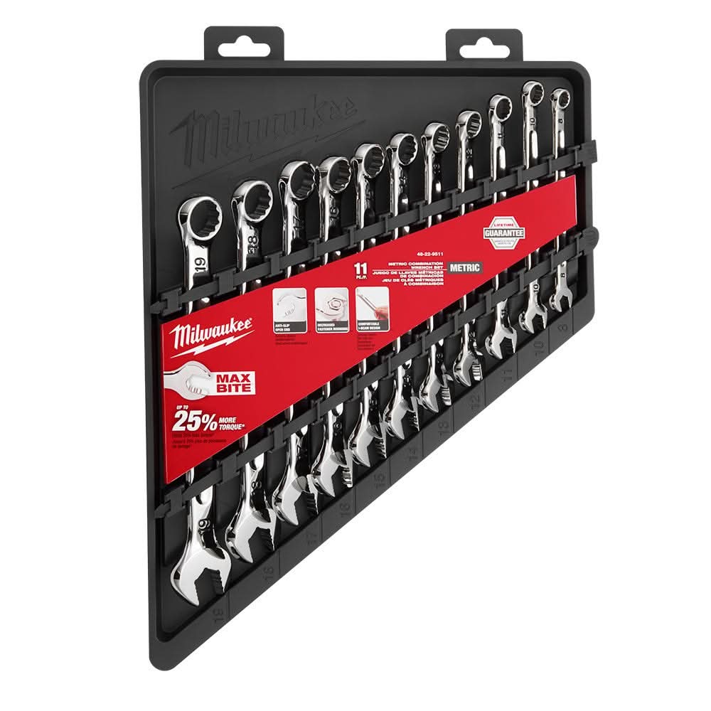 Milwaukee 48-22-9511 11pc Metric Combination Wrench Set - Image 3