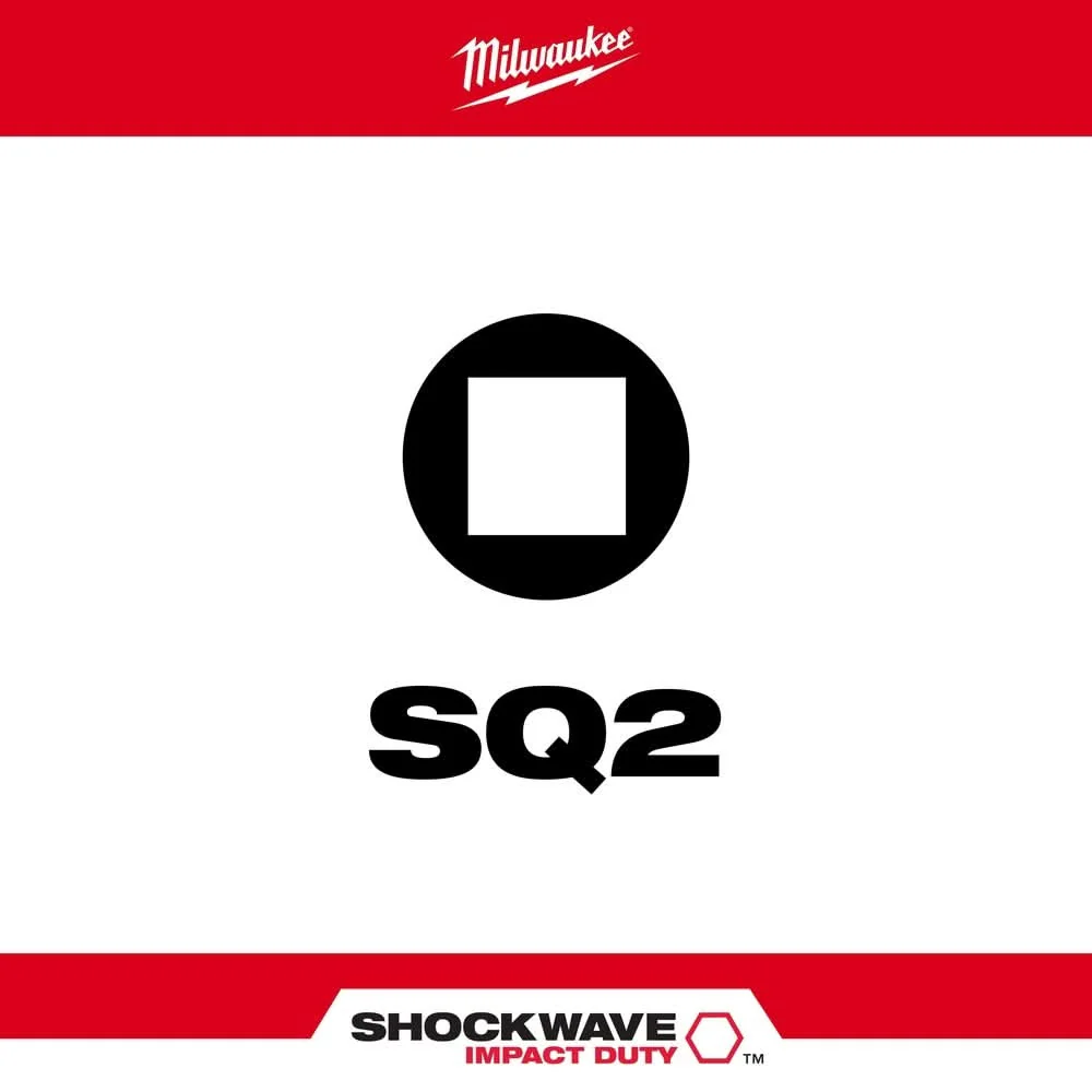 Milwaukee 48-32-4972 SHOCKWAVE 2-Inch SQ2 Impact Bit, 2-Pack - Image 2