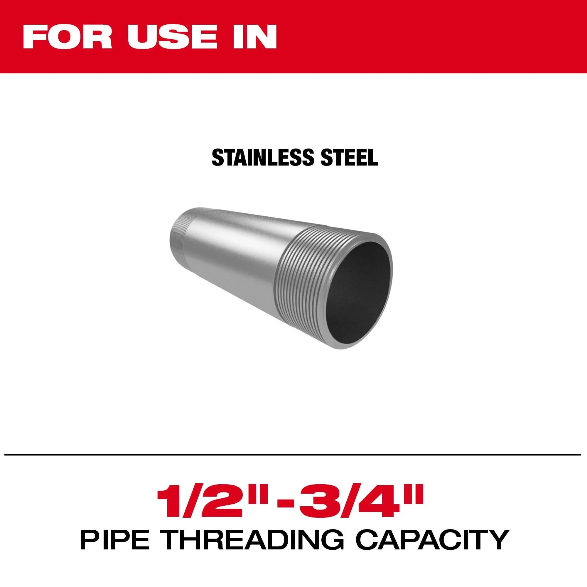 Milwaukee 48-36-1205 Milwaukee 1/2"-3/4" HIGH SPEED FOR STAINLESS NPT Universal Pipe Threading Dies - Image 3