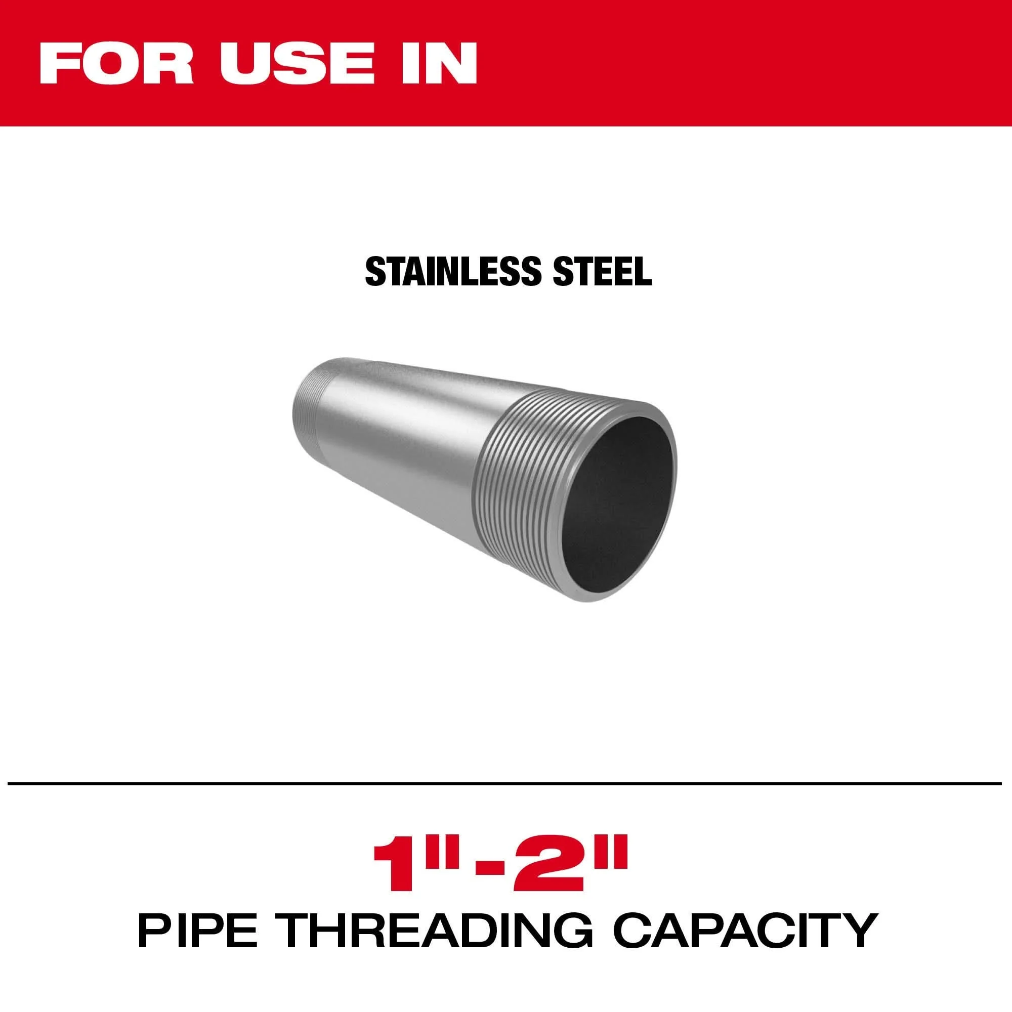 Milwaukee 48-36-1206 Milwaukee 1"-2" HIGH SPEED FOR STAINLESS NPT Universal Pipe Threading Dies - Image 3