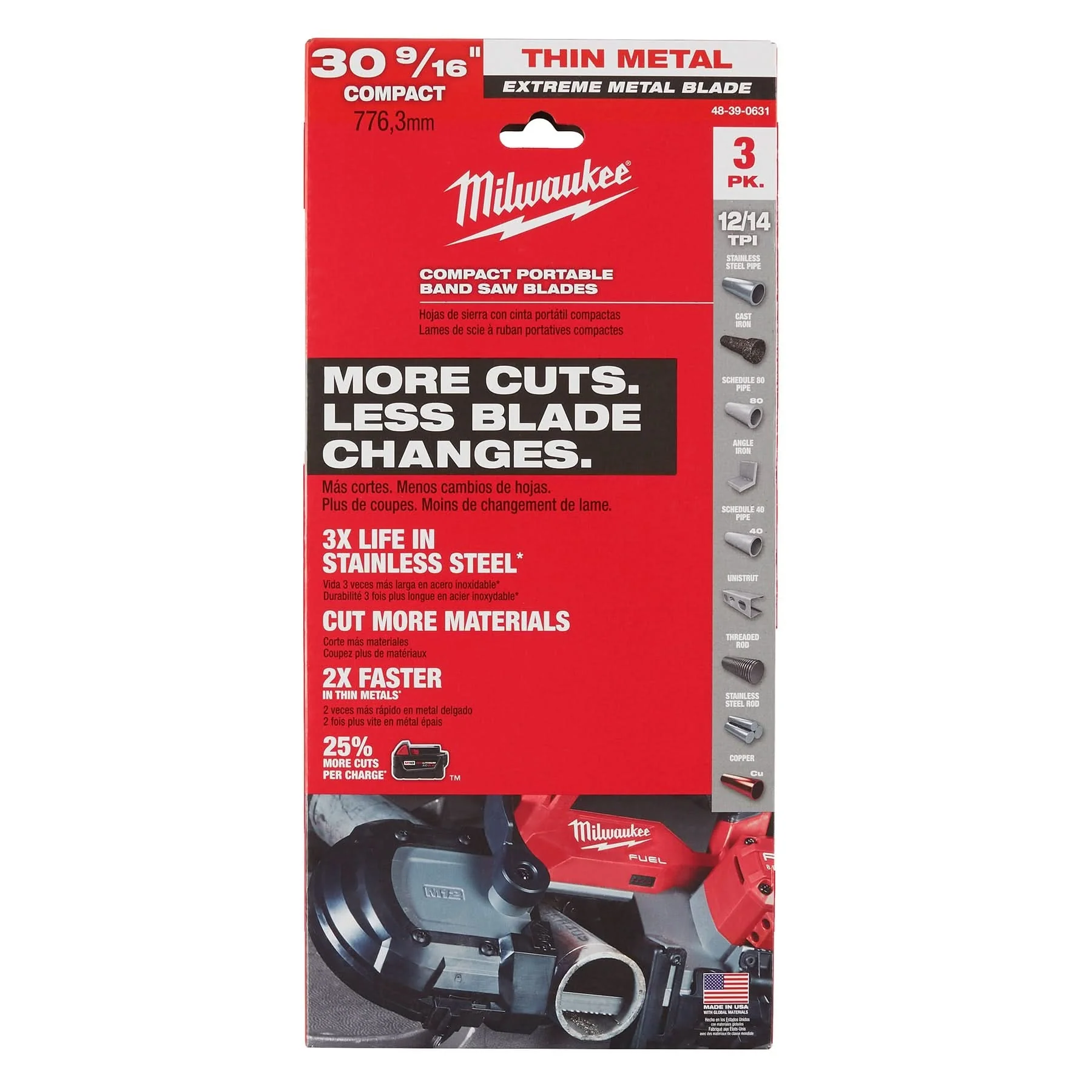 Milwaukee PROMO 48-39-0631 12/14 TPI Compact Extreme Thin Metal Cutting Band Saw Blade (PROMO) - Image 2