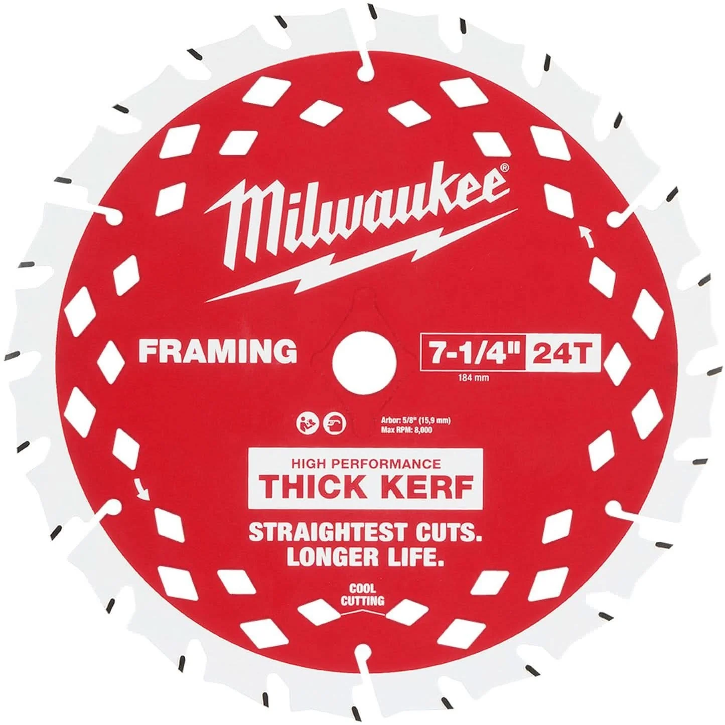 Milwaukee 48-40-0742 7-1/4 in. 24T Thick Kerf Framing Circular Saw Blade (2-Pack) - Image 1