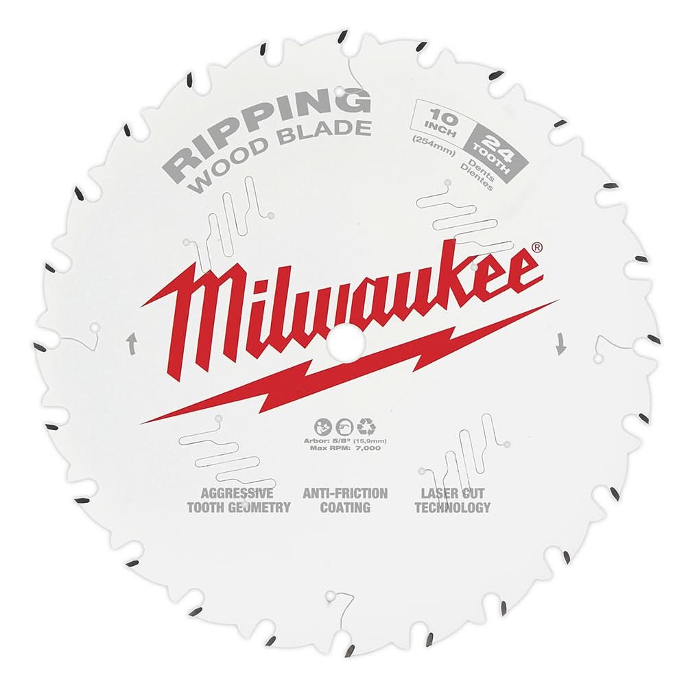 Milwaukee PROMO 48-40-1020 10 in. 24-Tooth Ripping Circular Saw Blade (PROMO) - Image 1